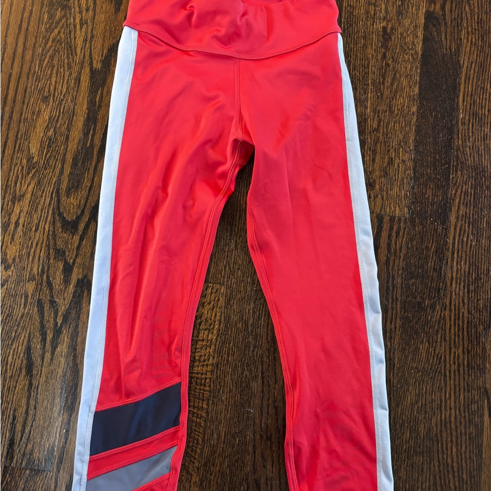 Reebok Red and Blue Leggings XS Like New